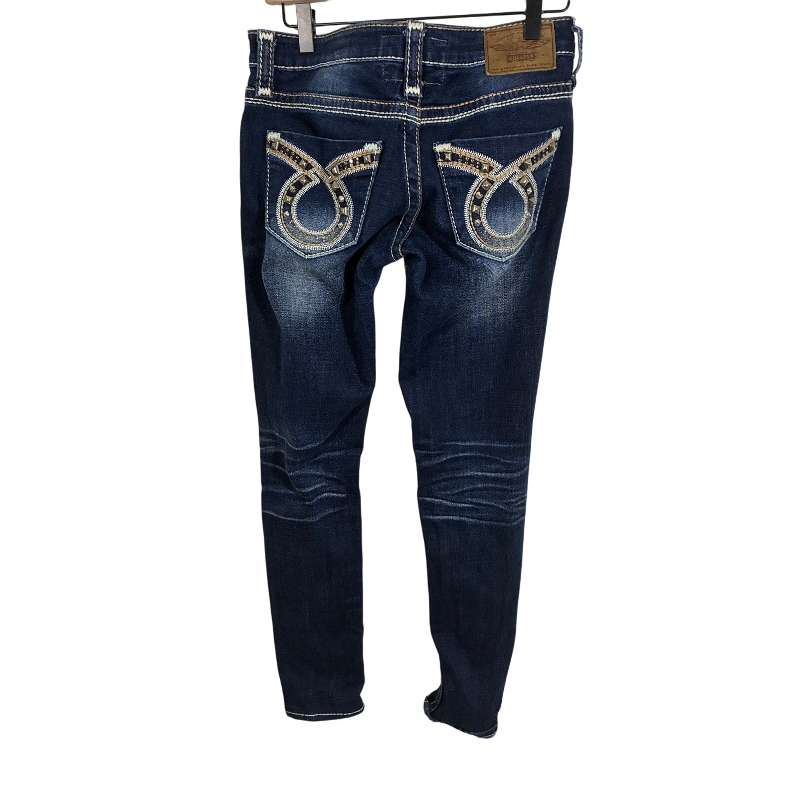 Big Star Jenae Skinny Stretch Jeans Cowboy Rodeo Ranch Low Rise Denim Farmer