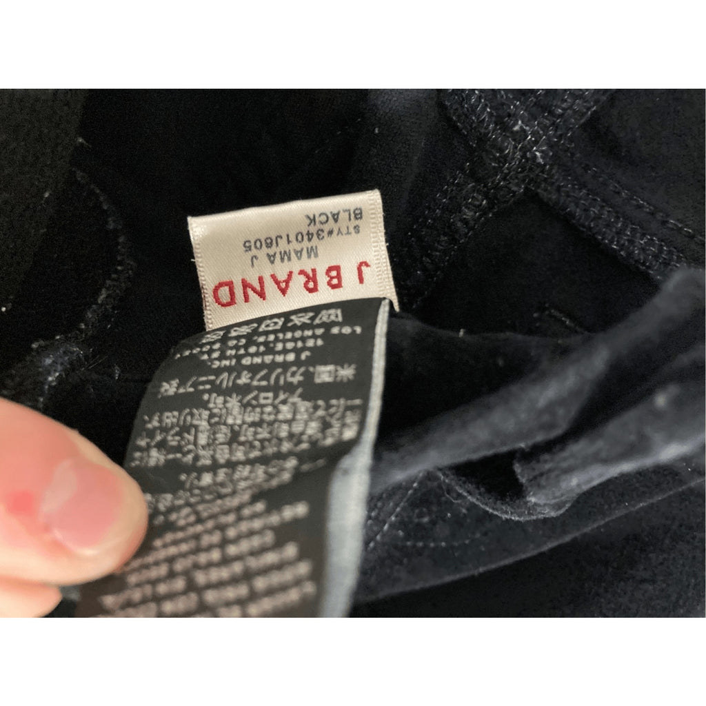 J. Brand Mama J Black Indigo Maternity Will Blend Suede Jeans Western Retro