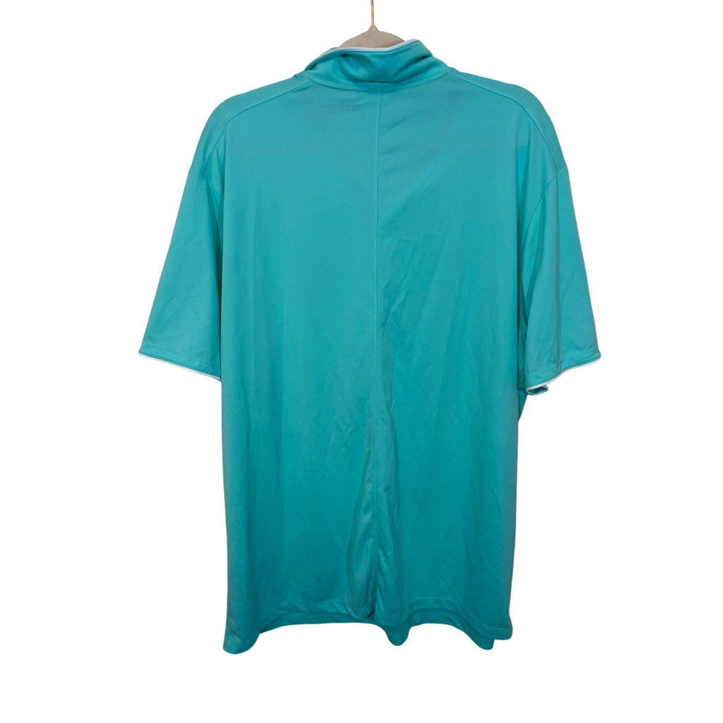 Nike Golf UV Dri Fit Polo Shirt Men’s XXL Green Blue Perforated Polo Golf Sports