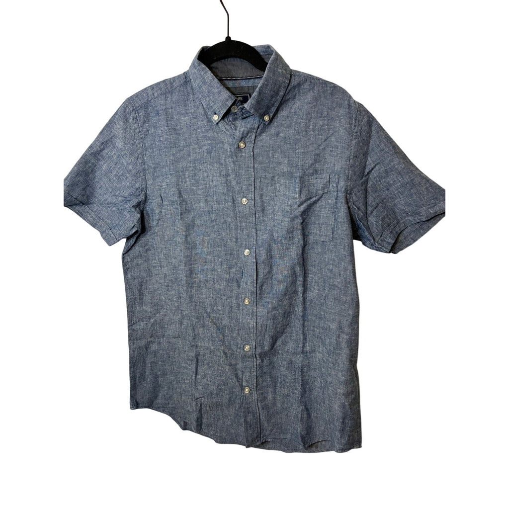 Maine New England Men’s Linen Blend Chambray Shirt English Heritage Coastal Prep