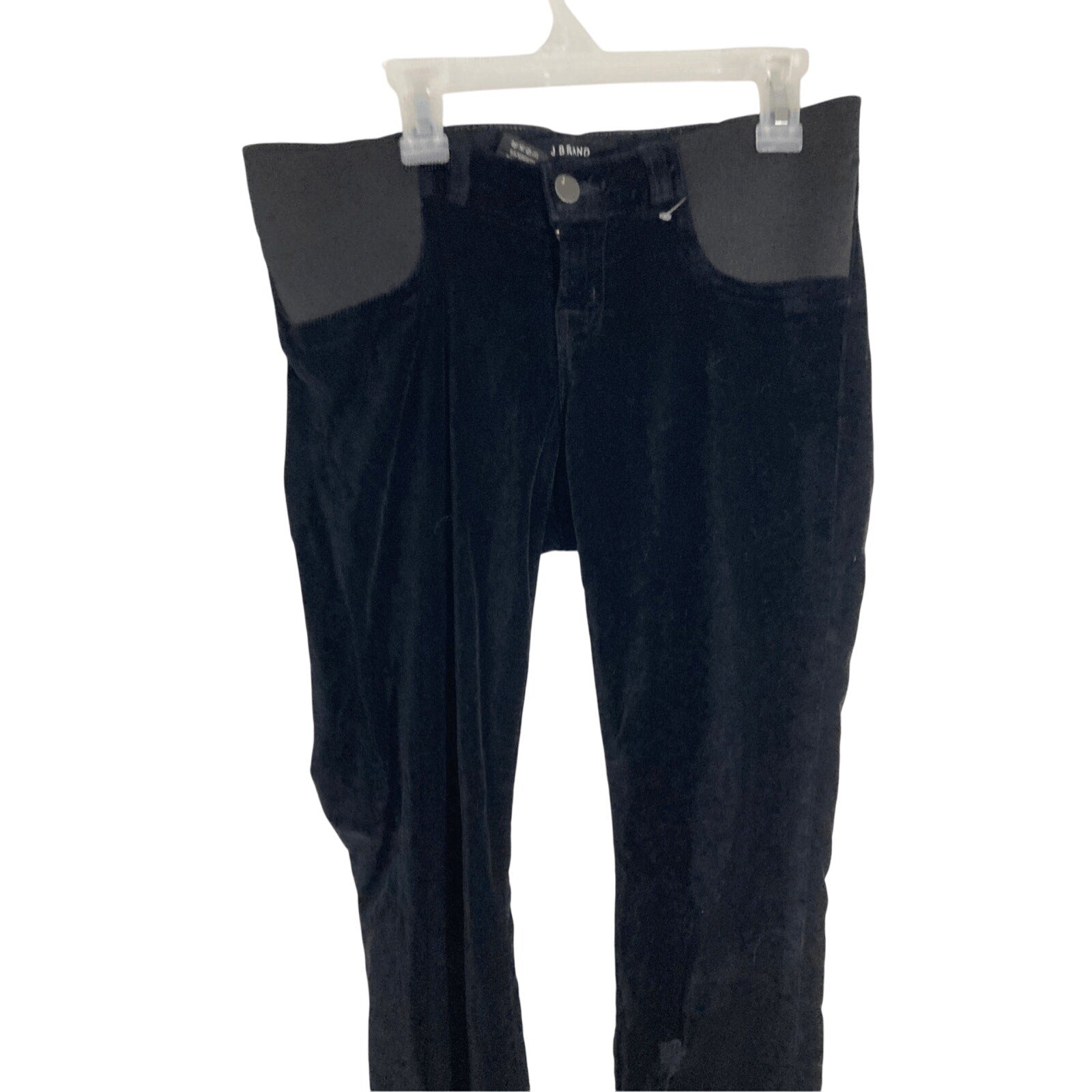 J. Brand Mama J Black Indigo Maternity Will Blend Suede Jeans Western Retro