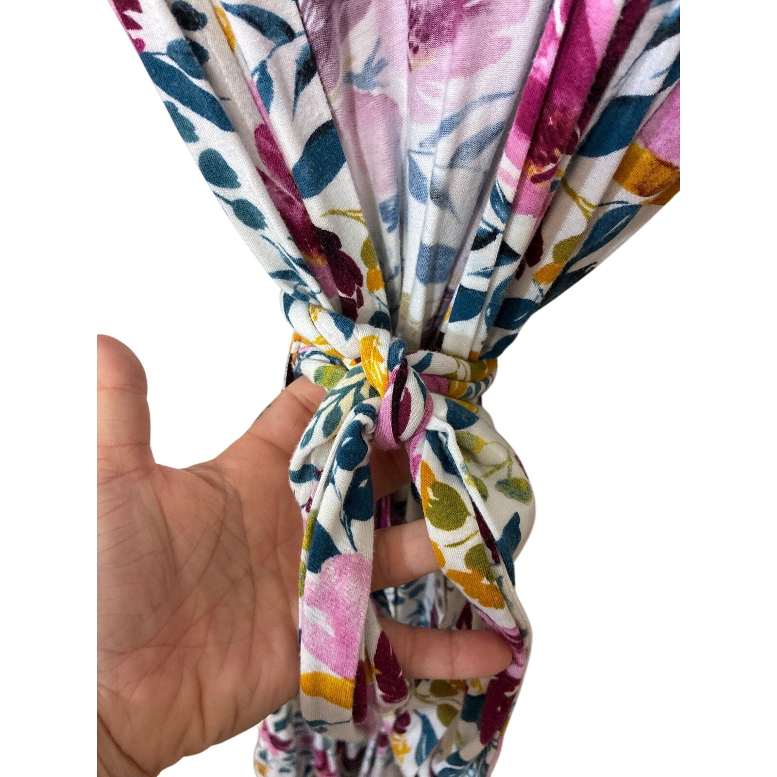 Posh Peanut Prairie Floral Bamboo Kimono Robe Cottagecore Lounge Small