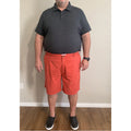 Saddlebred Mens Chinos Shorts Orange Coral Flat Front Pockets Big & Tall 44 EUC