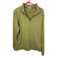 Peter Millar Men's Lime Green Whitaker Quarter-Zip Sweater Cotton Preppy M