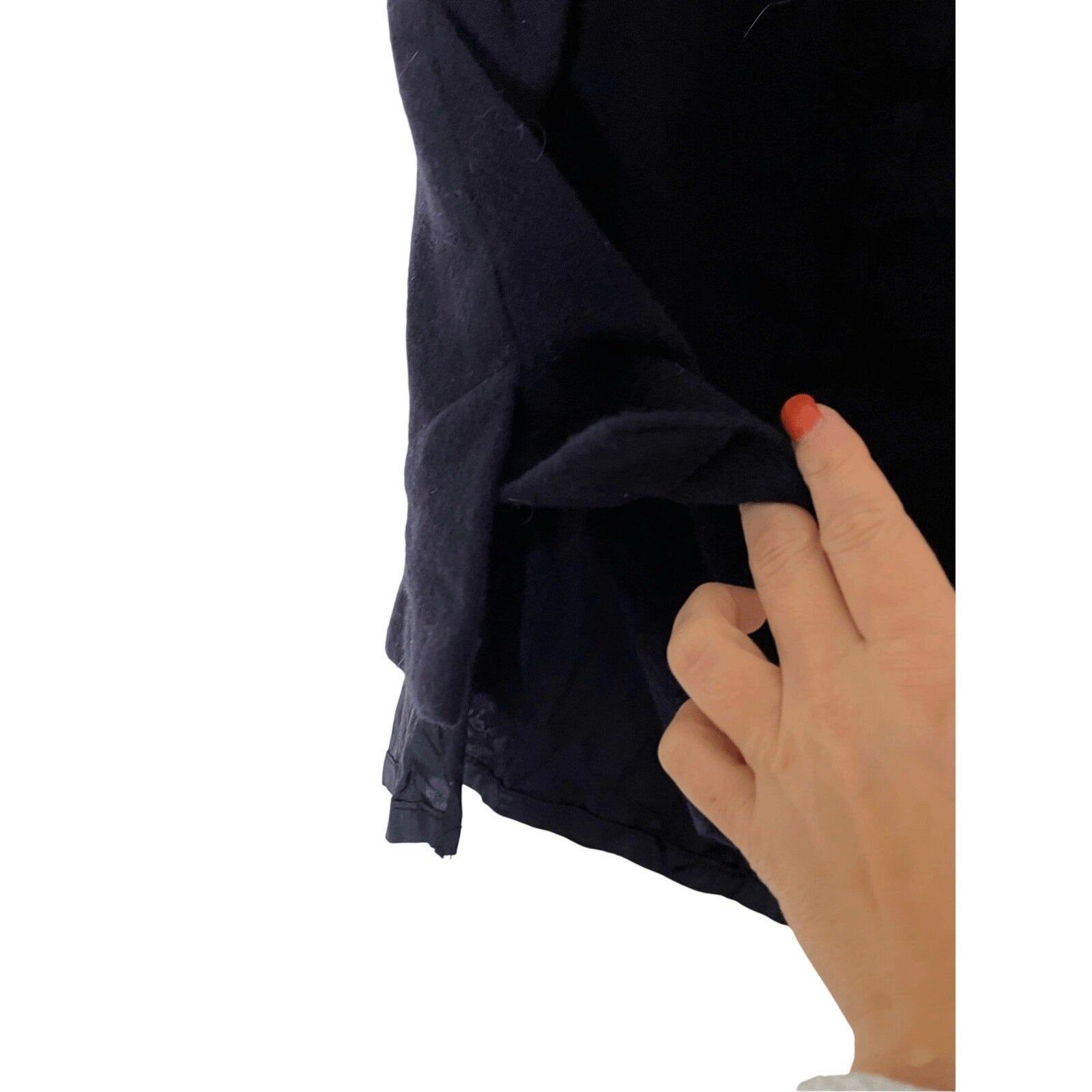 Ilysehart Ltd Sz 4 Navy Wool Pencil Skirt Academy Preppy Minimalist Schoolgirl