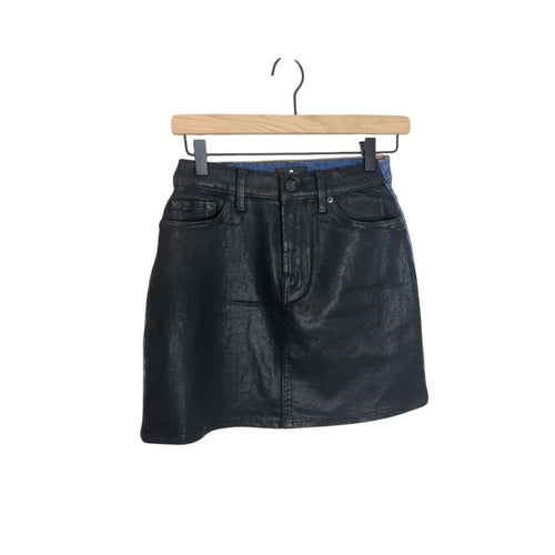 7 For All Mankind Dual Tone Reversible Denim Mini Y2K Skirt