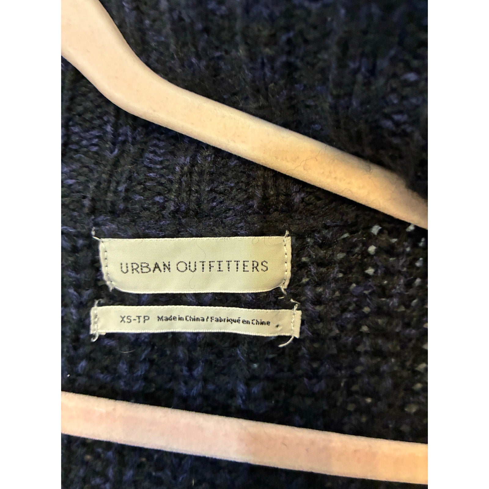 Urban Outfitters Slouchy Casual Dark Cardigan Waffle Cable Knit Oversized XS