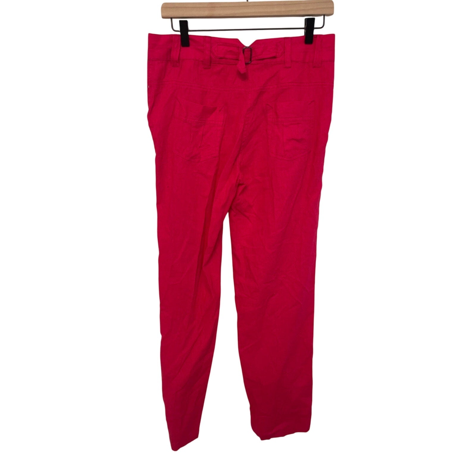 Acua Pink Barbie Linen XL Coastal Grandma Lagenlook Casual Straight Leg Pants