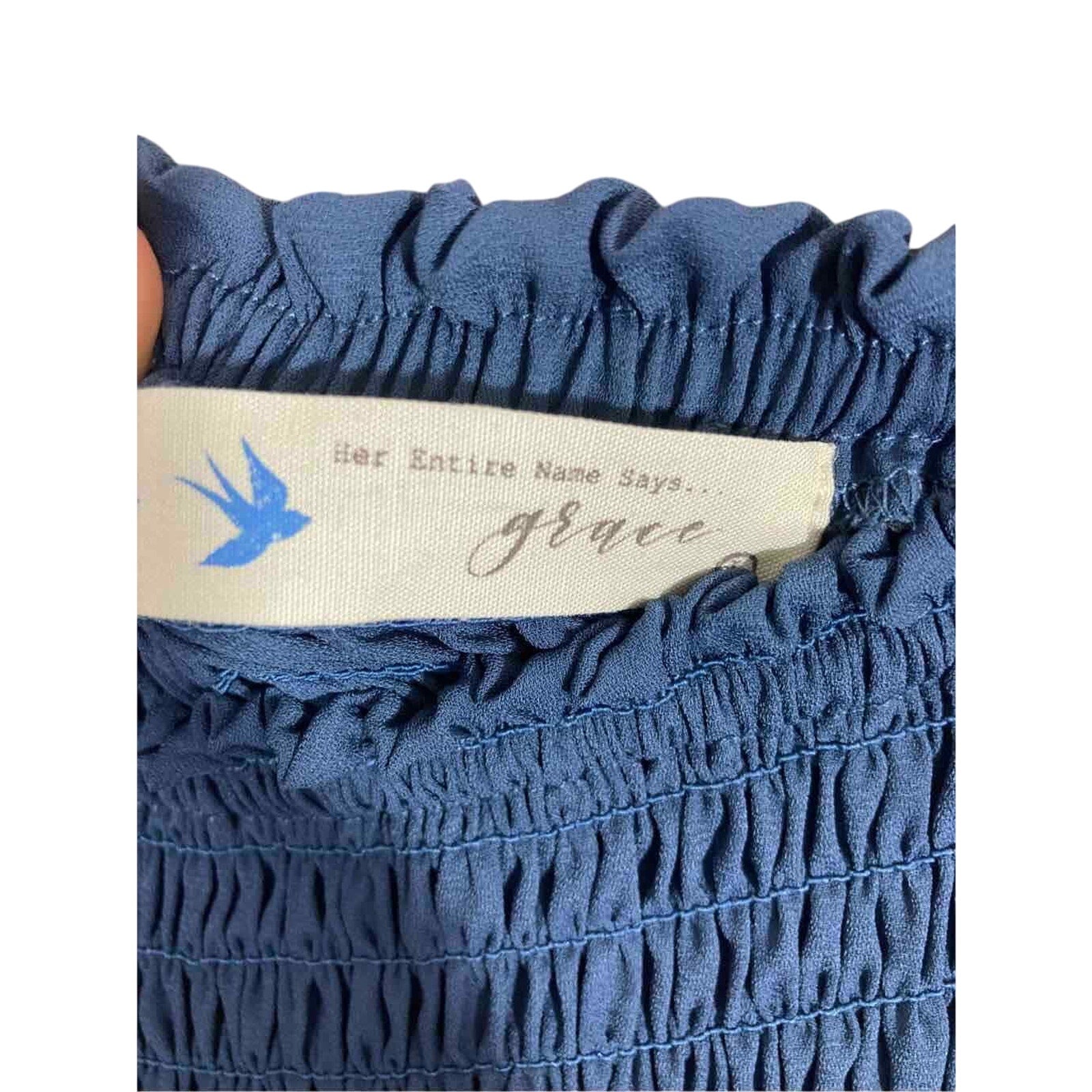 Blue Ruffled Her Entire Name Is Grace Whimsical Fairycore Romper