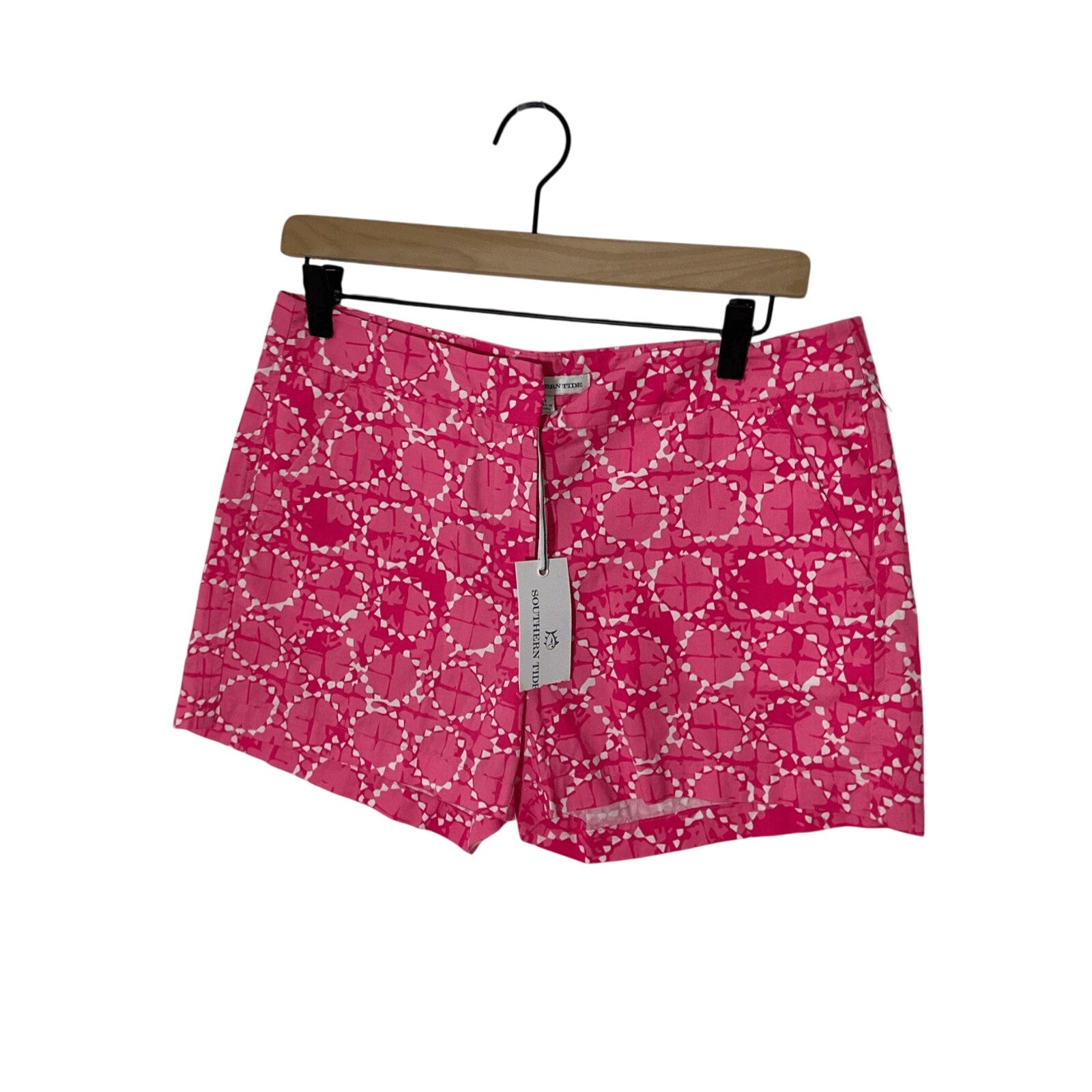 NWT SouthernTide Chino 1983 Pink White Shorts Novelty Prints Preppy Coastal 6