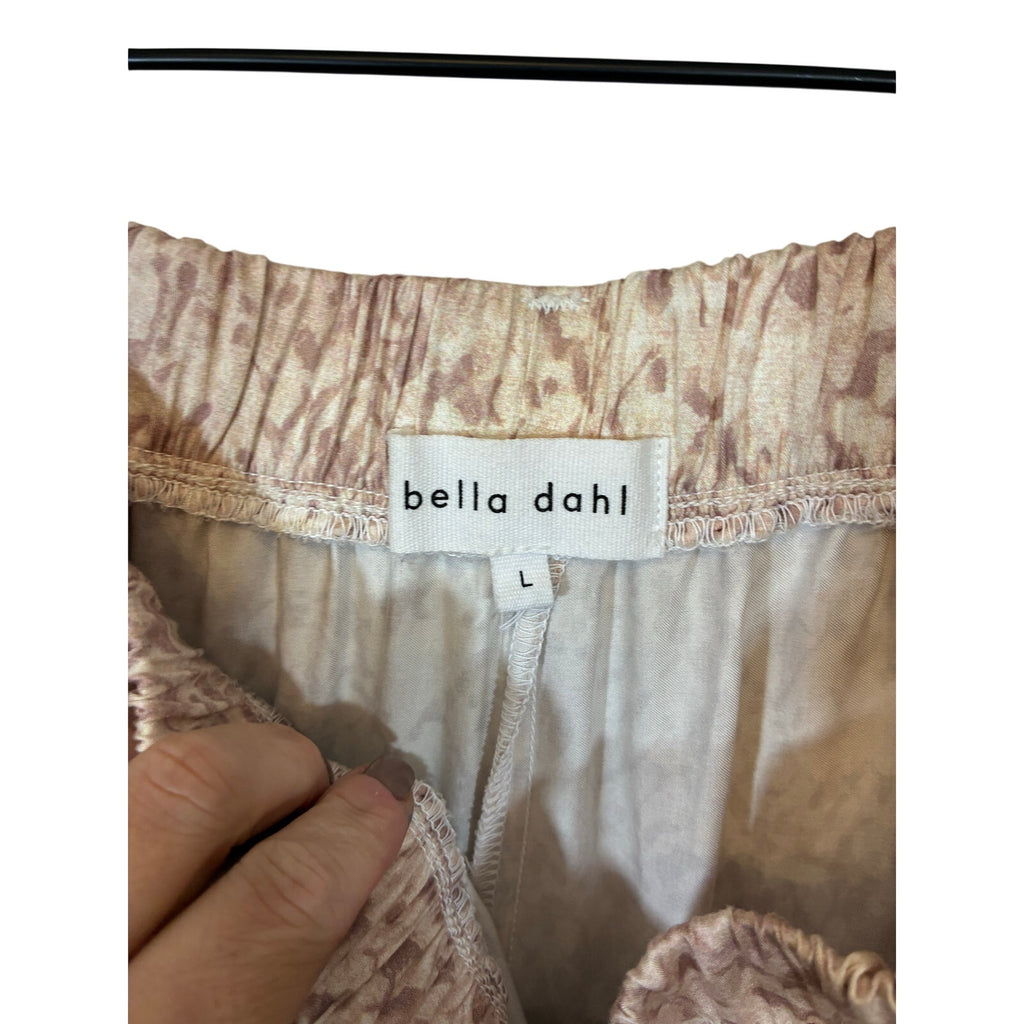 bella dahl Pink Reptile Cropped Joggers Anthropologie Lagenlook Slouchy L Casual