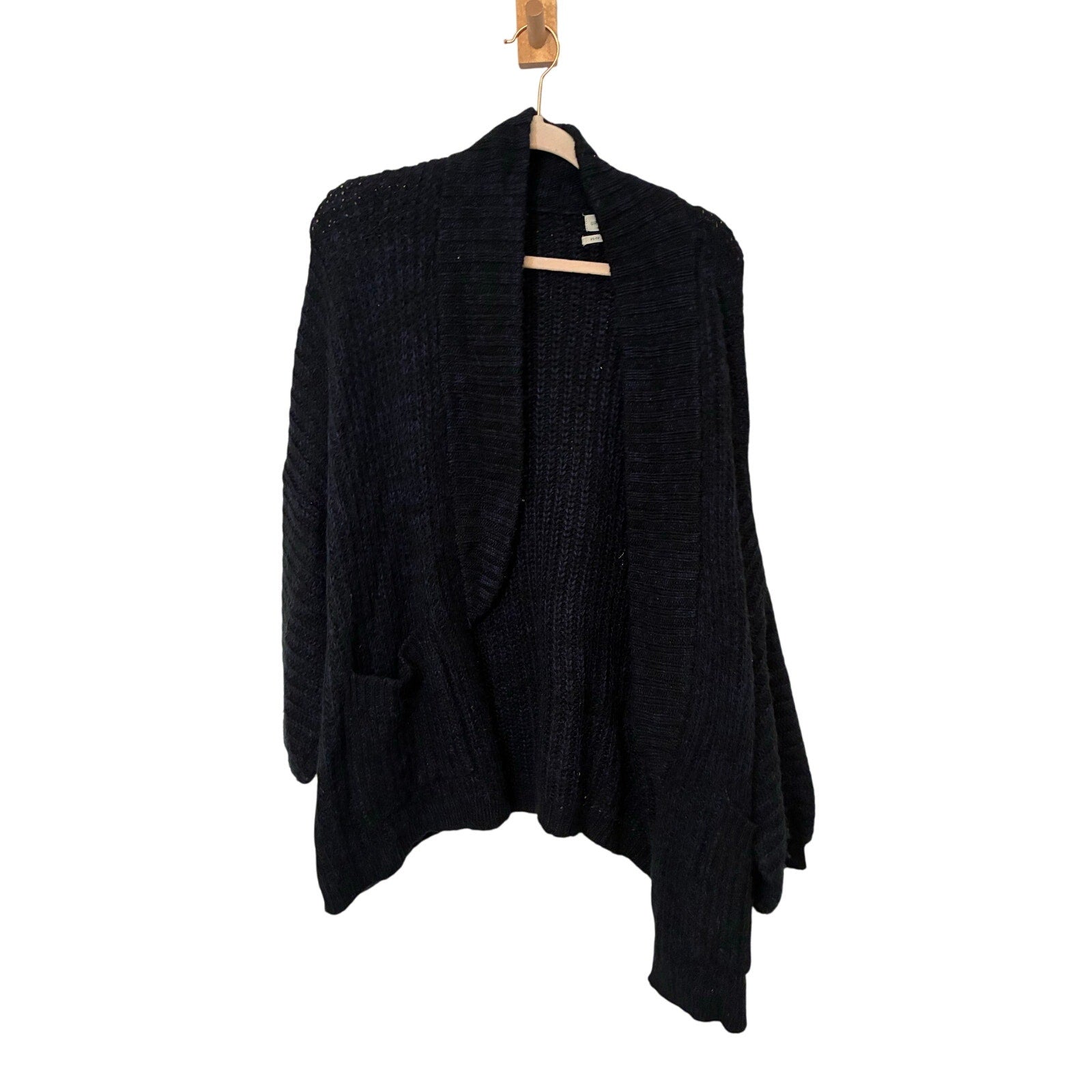 Urban Outfitters Slouchy Casual Dark Cardigan Waffle Cable Knit Oversized XS