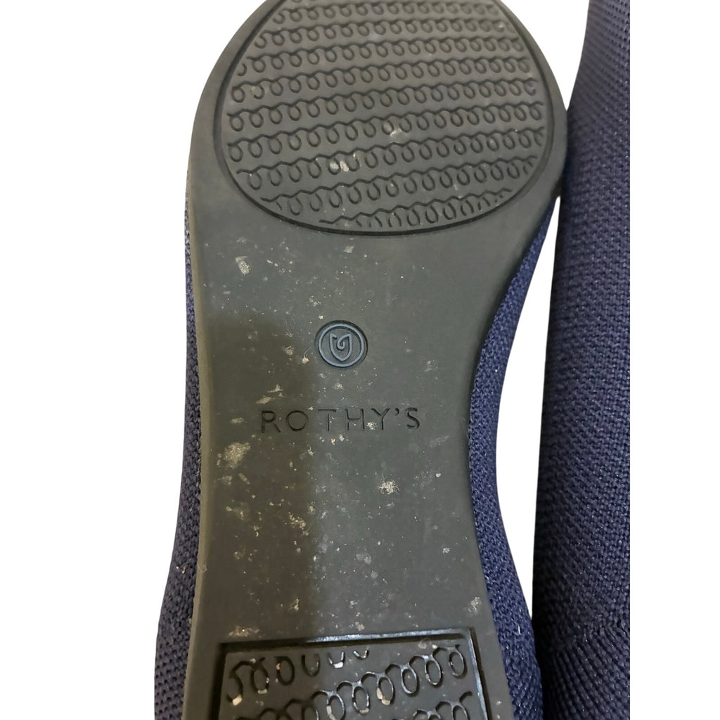 Rothy's The Point Women Maritime Navy Blue Luxury Flats 9.5 Minimalist Washable