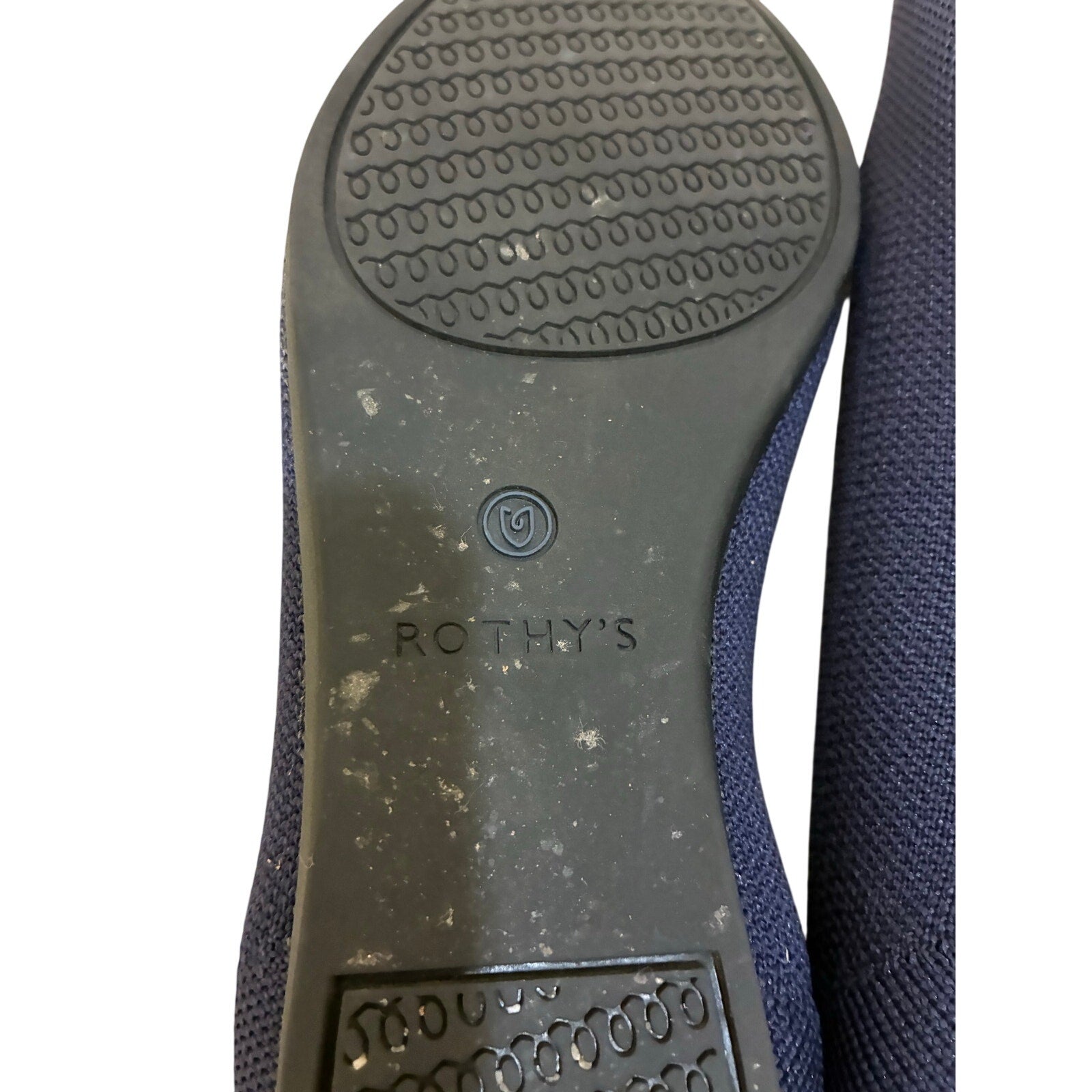 Rothy's The Point Women Maritime Navy Blue Luxury Flats 9.5 Minimalist Washable