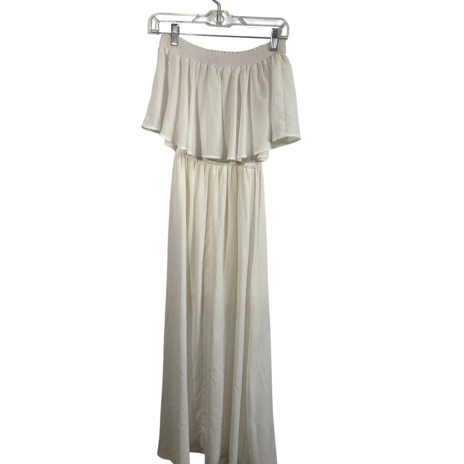 Show Me Your Mumu XS Off Shoulder White Maxi Hacienda Dress