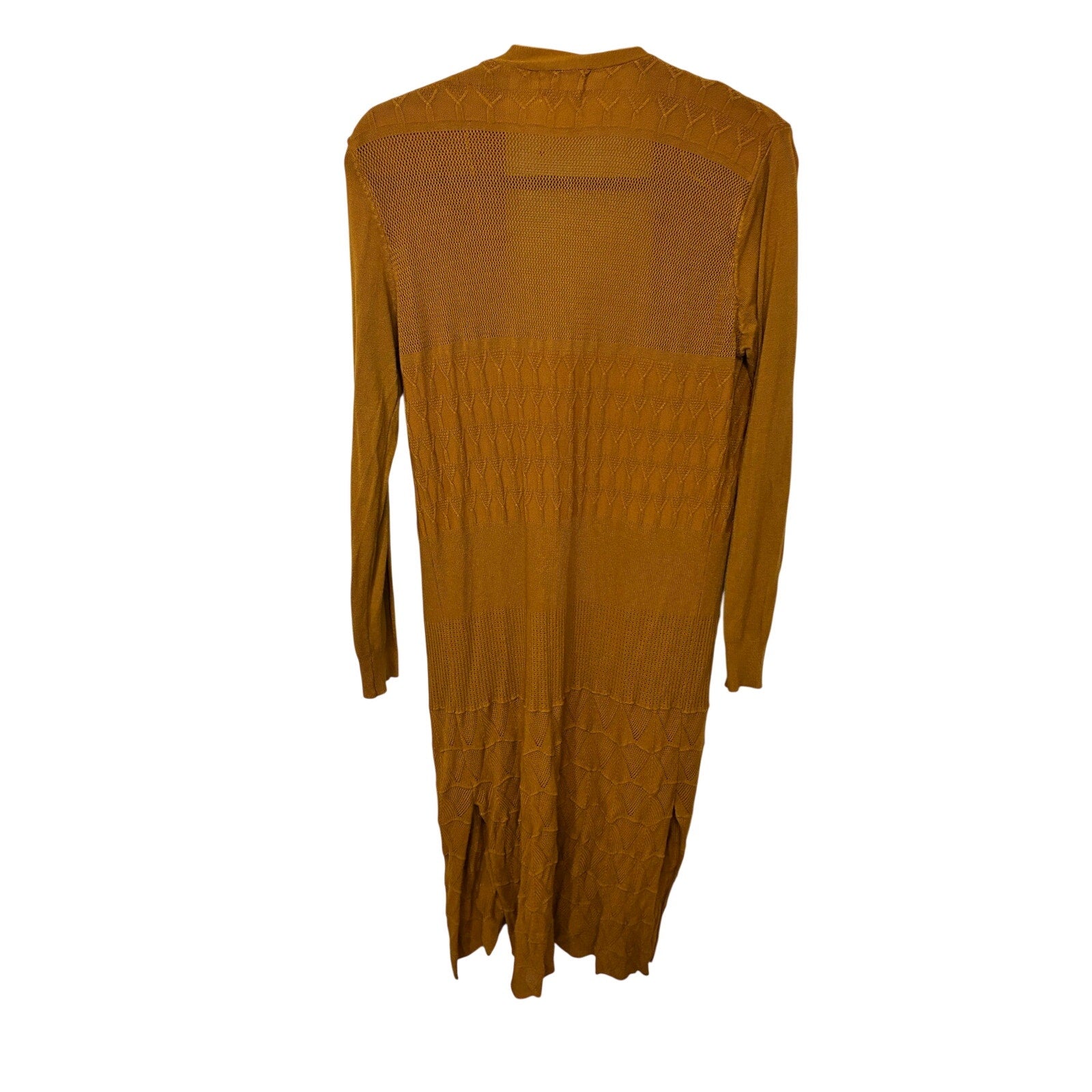 Dreamers Cardigan Open Front Ribbed Knit Sweater Lightweight M Duster Western