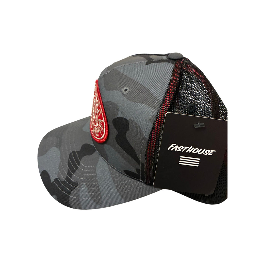 Fasthouse Forge Hat Camo Snapback Trucker Mesh Back Racing Cap NWT Streetwear