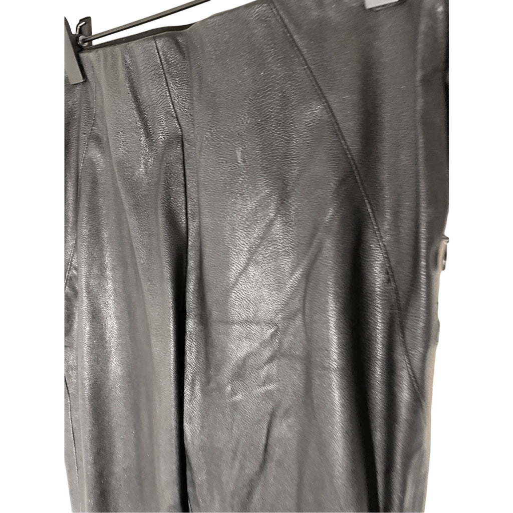 Zara Faux Black Leather XS Skinny Leg Trousers Preppy Minimalist Emo Grunge Goth