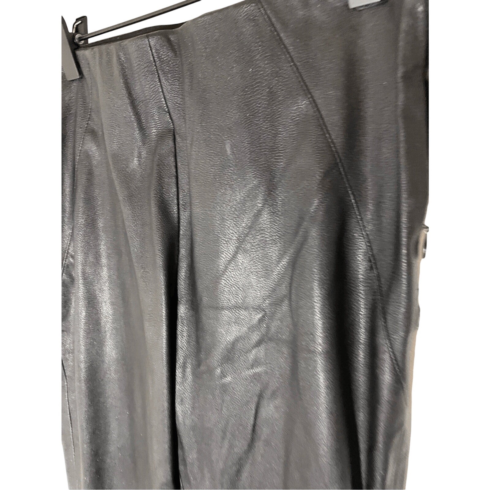 Zara Faux Black Leather XS Skinny Leg Trousers Preppy Minimalist Emo Grunge Goth