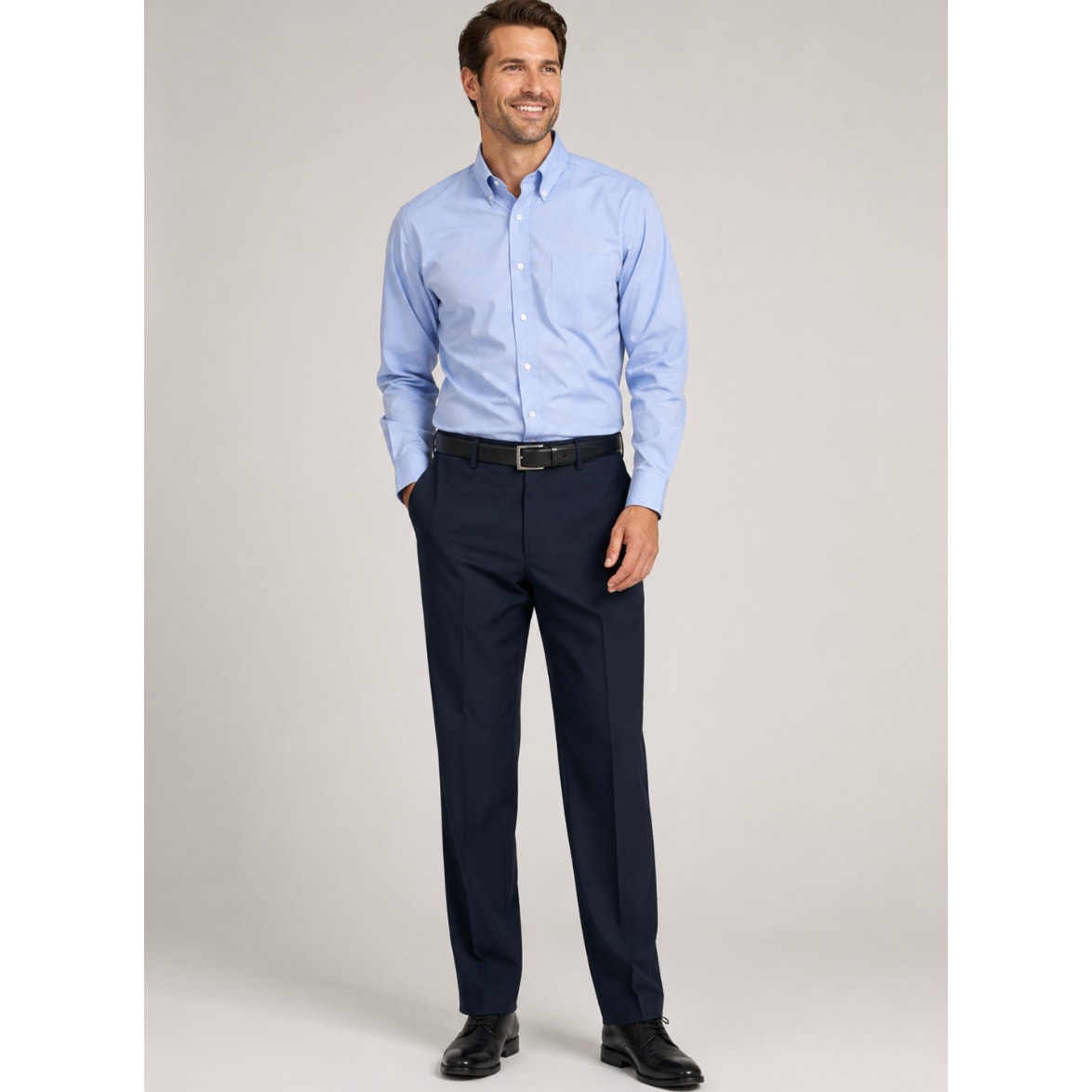J.M. Haggar men's superflex Black Business Casual Workwear Sales 38x32 Preppy
