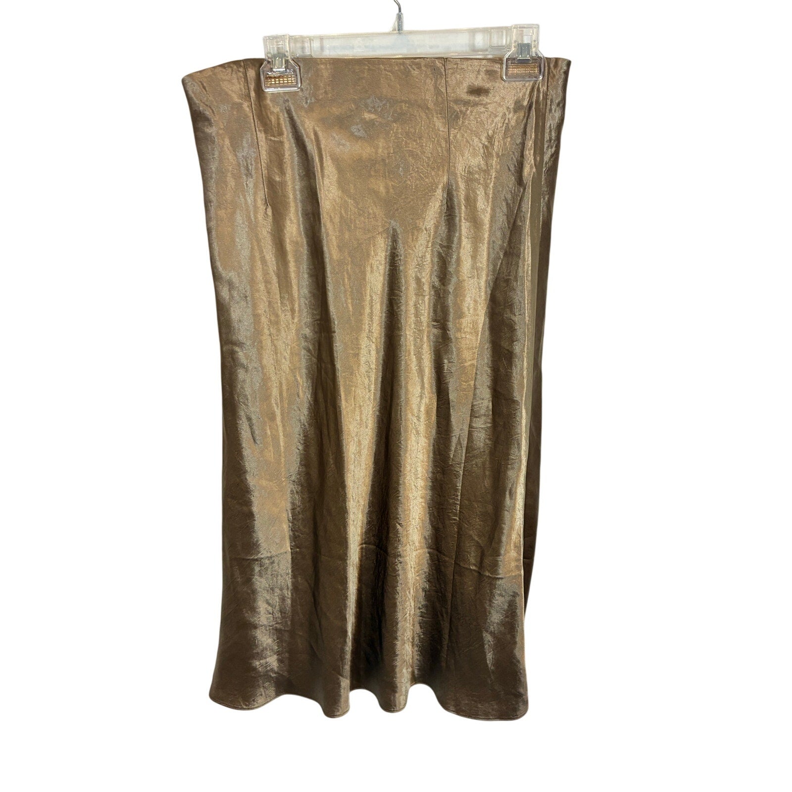 Babaton Aritzia Gold Satin Maxi Skirt Size 14 Minimalist Slip Champagne Gold