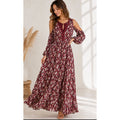 Loveriche Bohemian Small Dainty Floral Maxi Dress