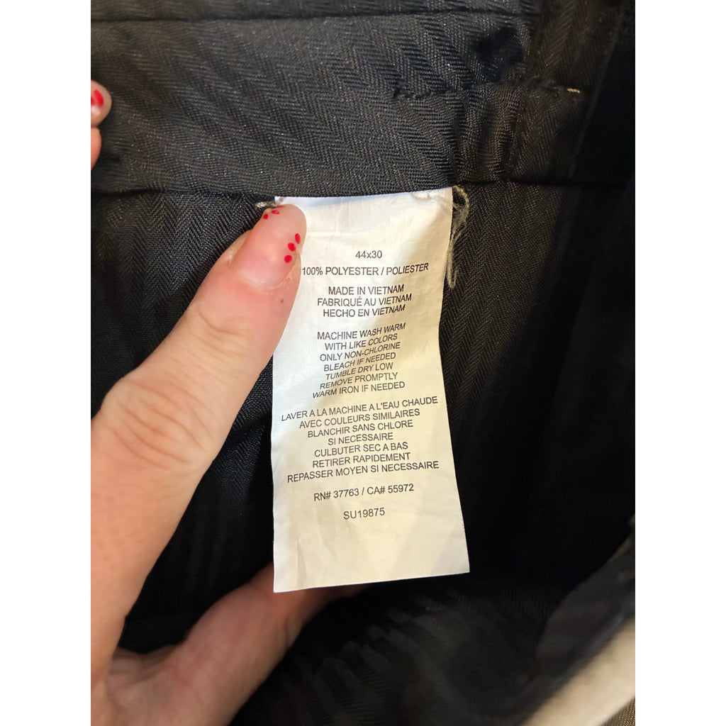 Men’s 44 X 30 Haggar Dress Pants Black Flex Event Corporate Business Holiday
