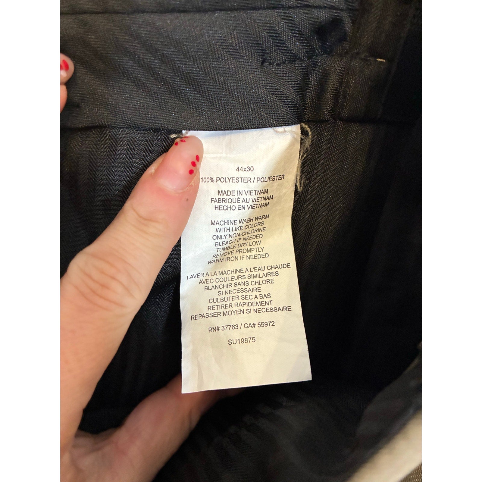 Men’s 44 X 30 Haggar Dress Pants Black Flex Event Corporate Business Holiday