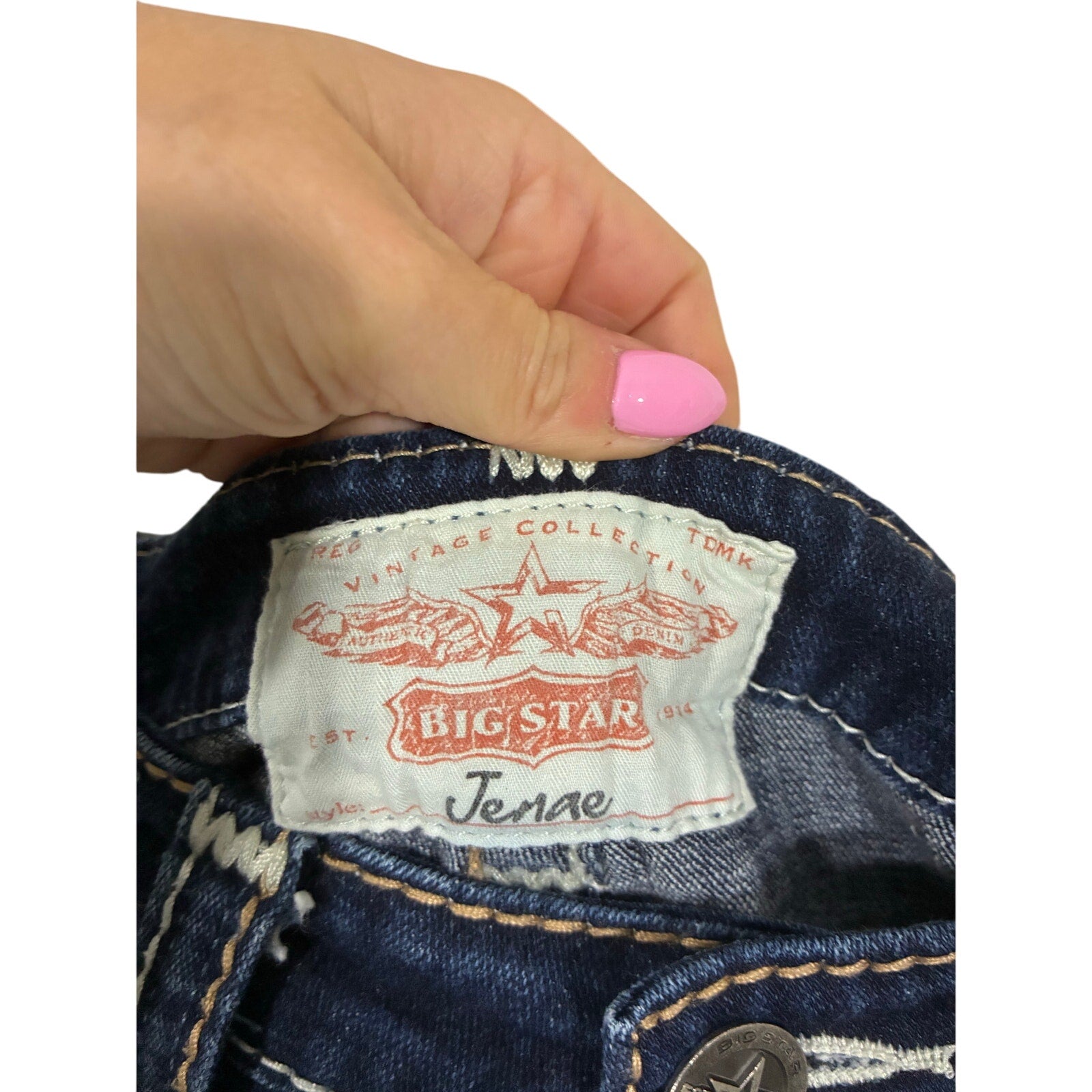 Big Star Jenae Skinny Stretch Jeans Cowboy Rodeo Ranch Low Rise Denim Farmer