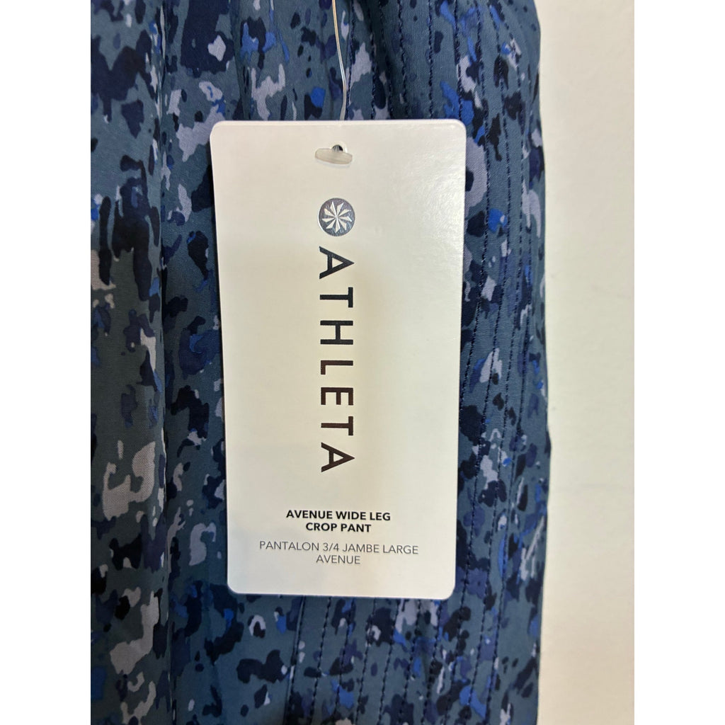 NWT Athleta Avenue Wide Leg Crop Pant Granite Blue Normcore Casual Relaxed