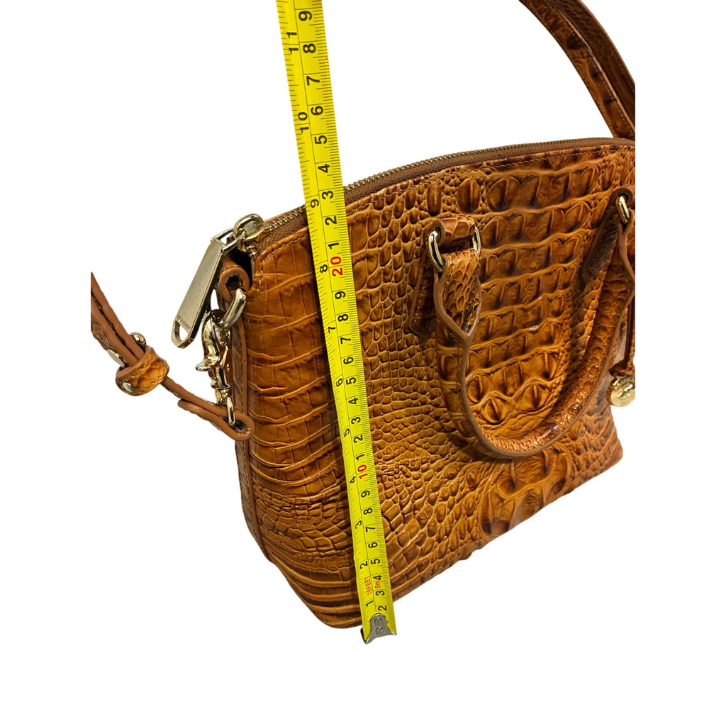NWOB Brahmin Duxbury Carnelian Copper Melbourne Leather Satchel Minimalist Lux