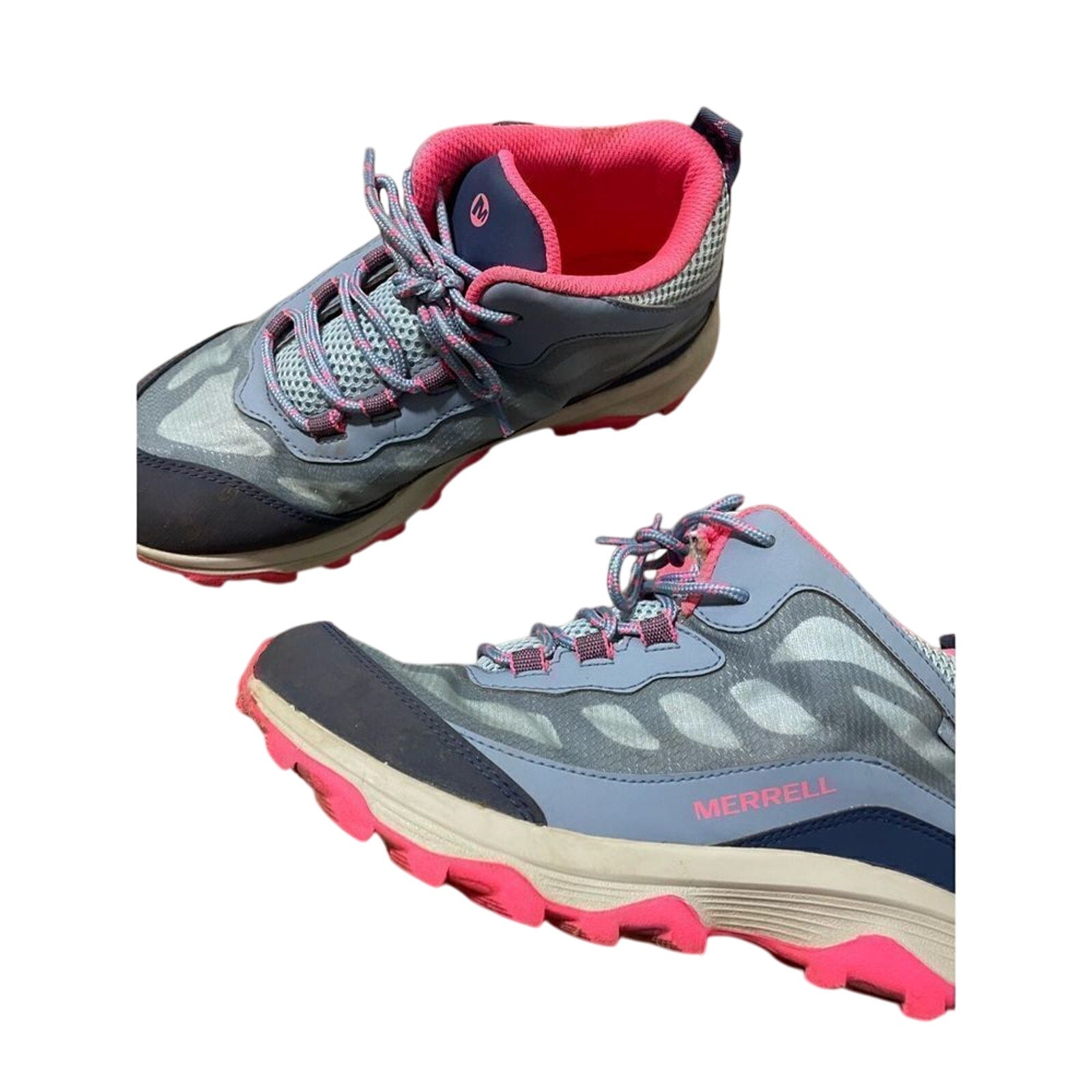 Merrell Dusty Blue Coral Women's Moab Waterproof Boot  Hiking Utility Sz 5