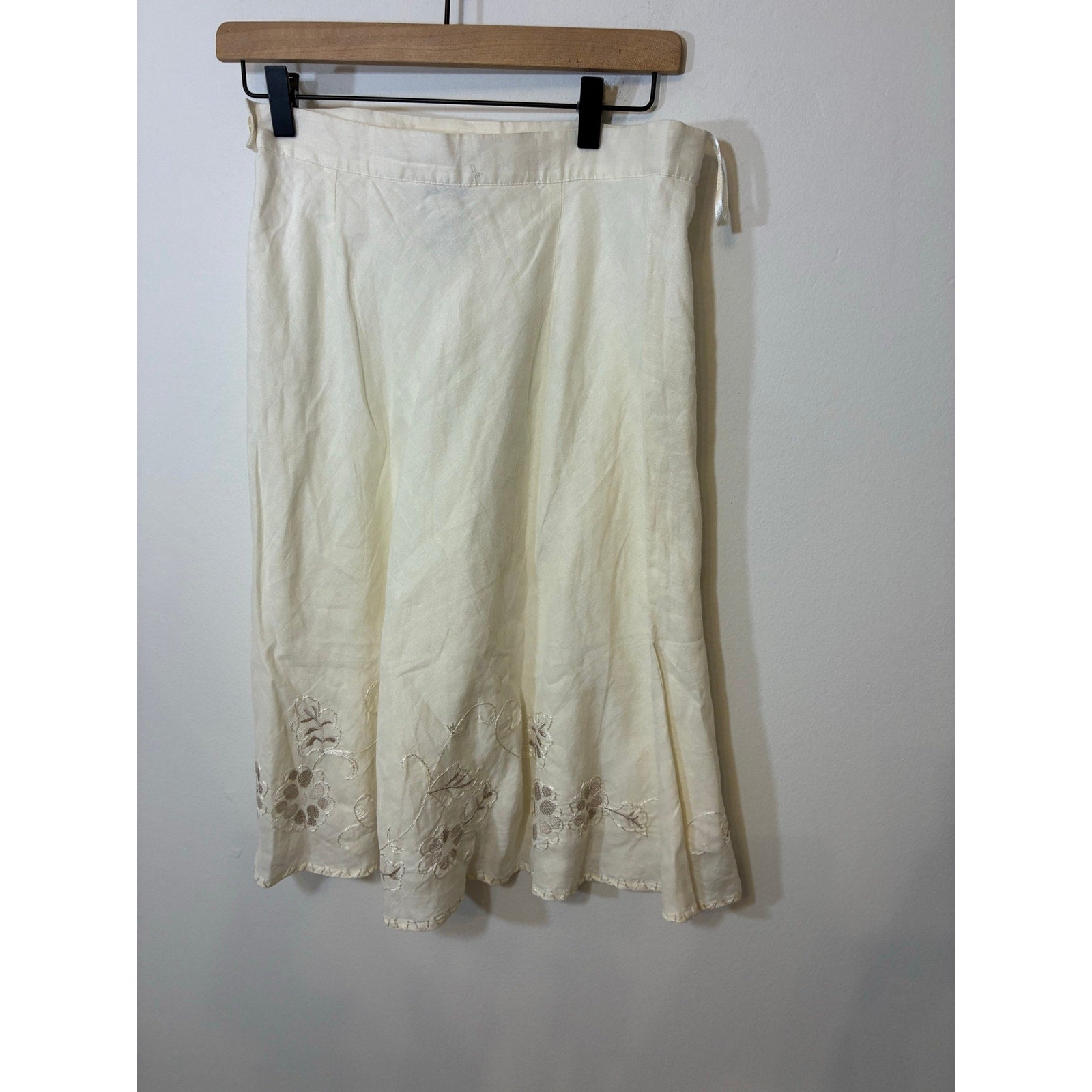 Outfit JPR Cream Floral Embroidered Midi Skirt Ethereal Cottagecore Whimsy 6