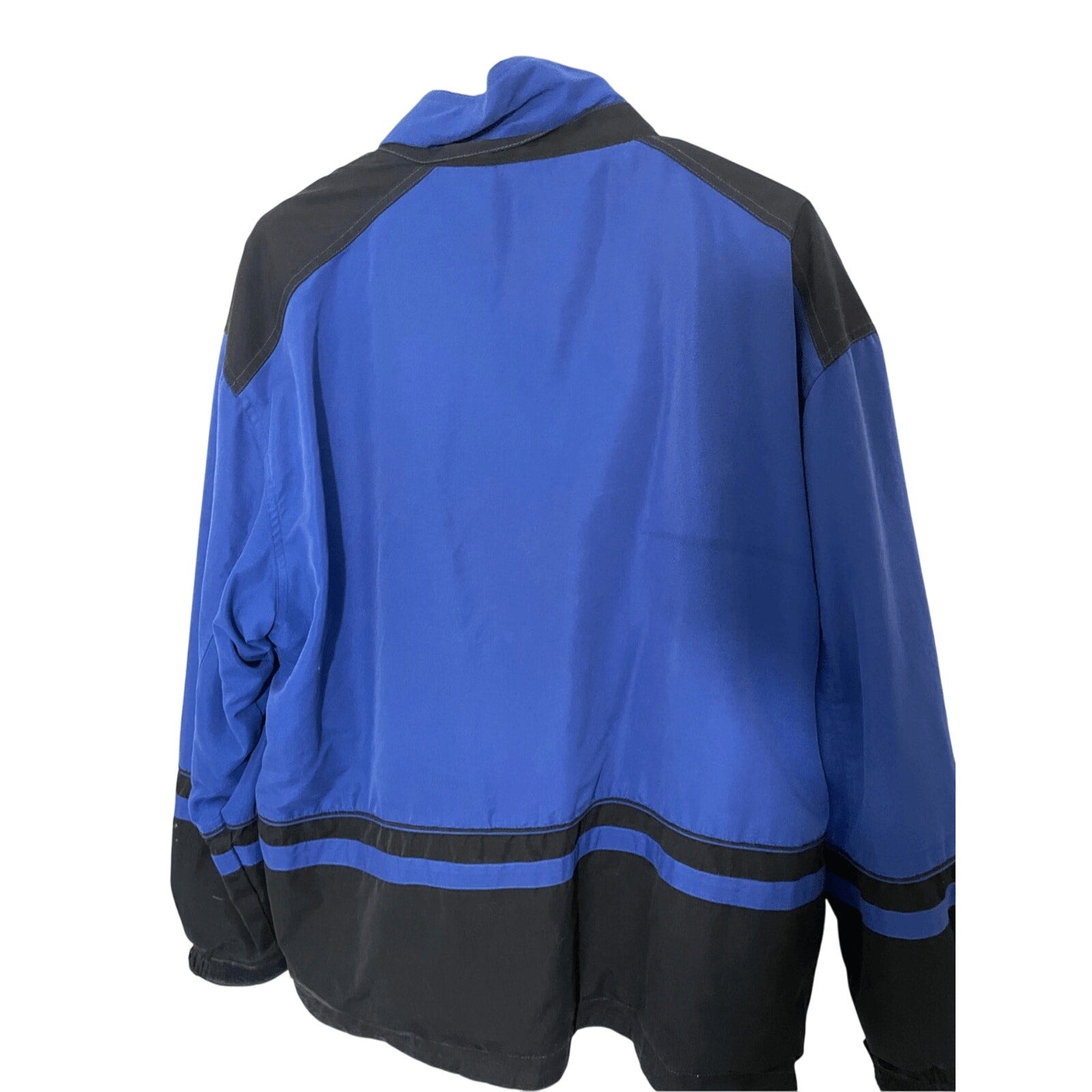 Vintage Monterey CA Windbreaker Jacket Men's Large Blue Full Zip Streetwear