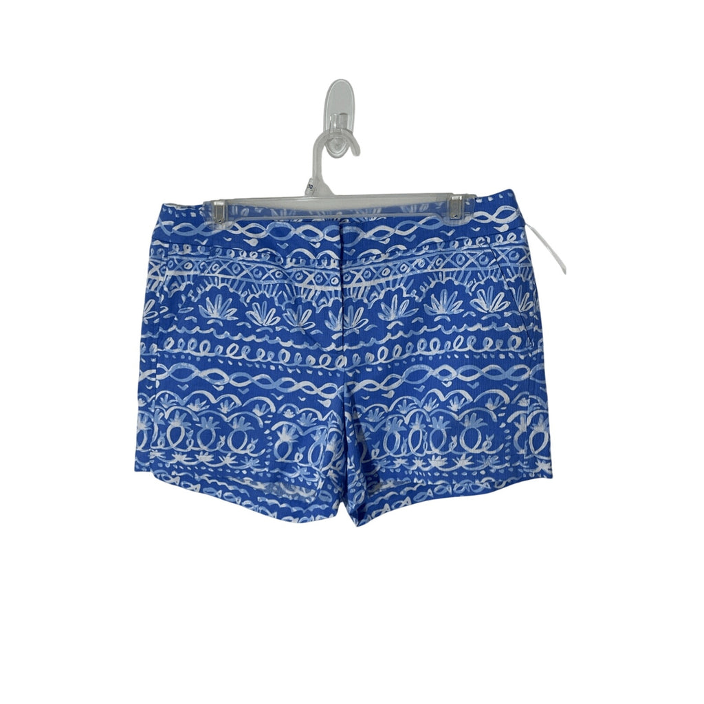 NWT Southern Tide Nautical Printed Women's Tribal Ultramarine Chino Shorts SZ 6