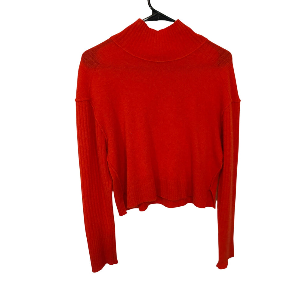 Free People Aubrey 100% Cashmere Turtleneck Sweater Soft Luxe Knit Small Preppy