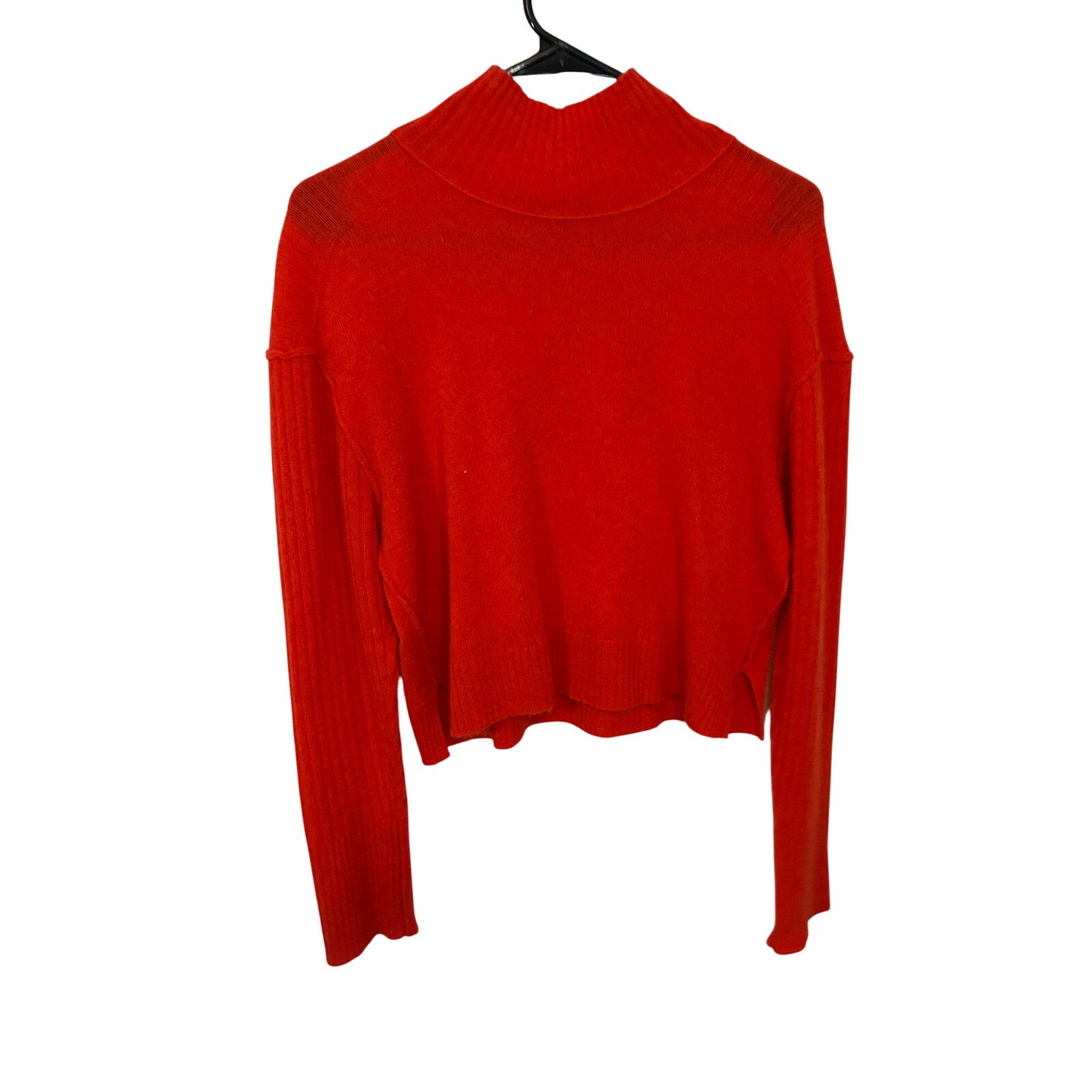 Free People Aubrey 100% Cashmere Turtleneck Sweater Soft Luxe Knit Small Preppy