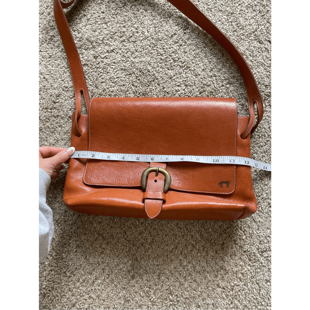 Women's Genuine Leather Suede Upper Front Belt Buckle Crossbody Granola Girl