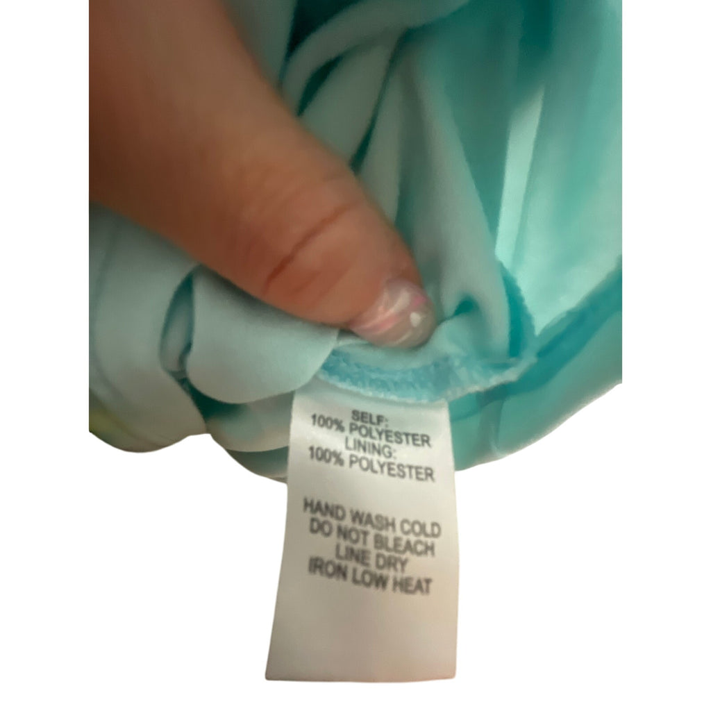 Lulu's Dainty Coquette Cottage Feel Alive Teal Green Floral Print Ruffled Dress