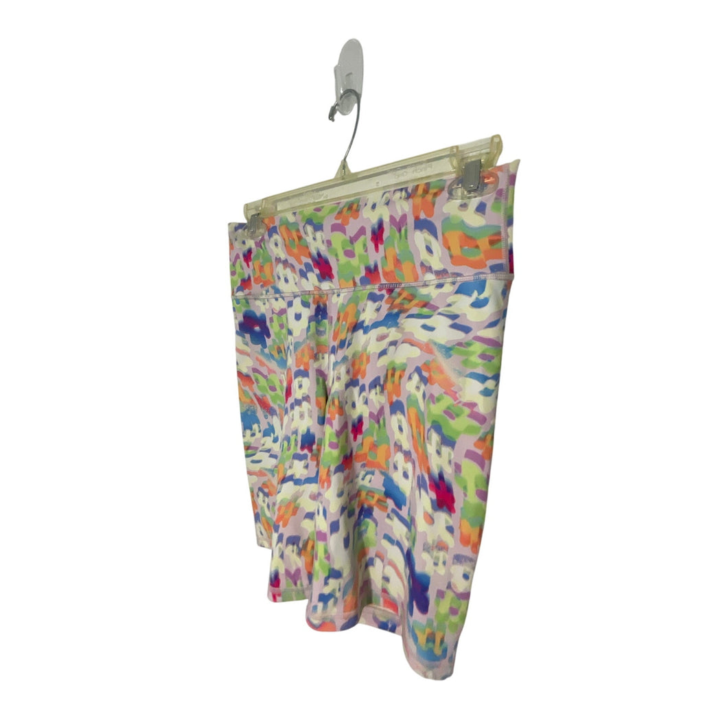 Fabletics Women's M PowerHold High-Waist 9'' Short New Wave Floral Gym Printed