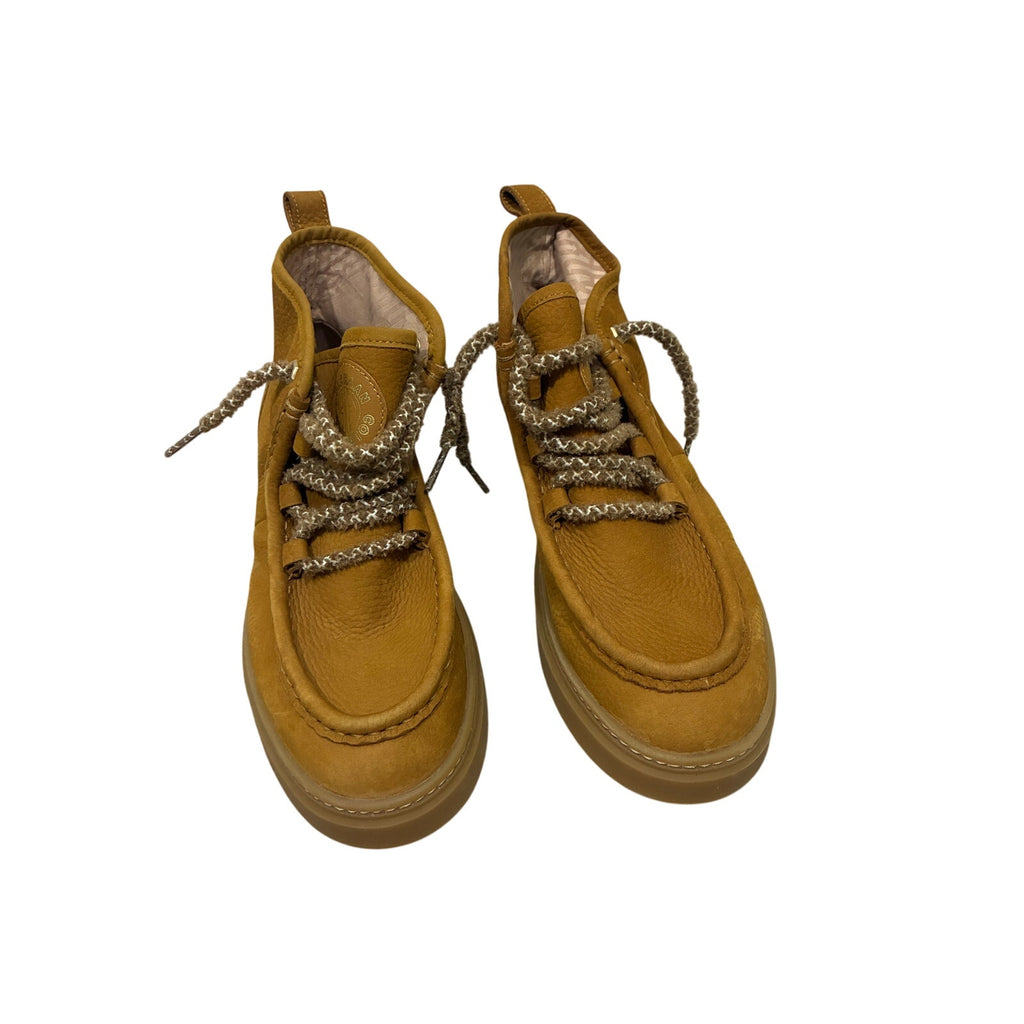 Cole Haan Womens Light Amber Brown Leather Chukka Boots Lace Up Round Toe 8B