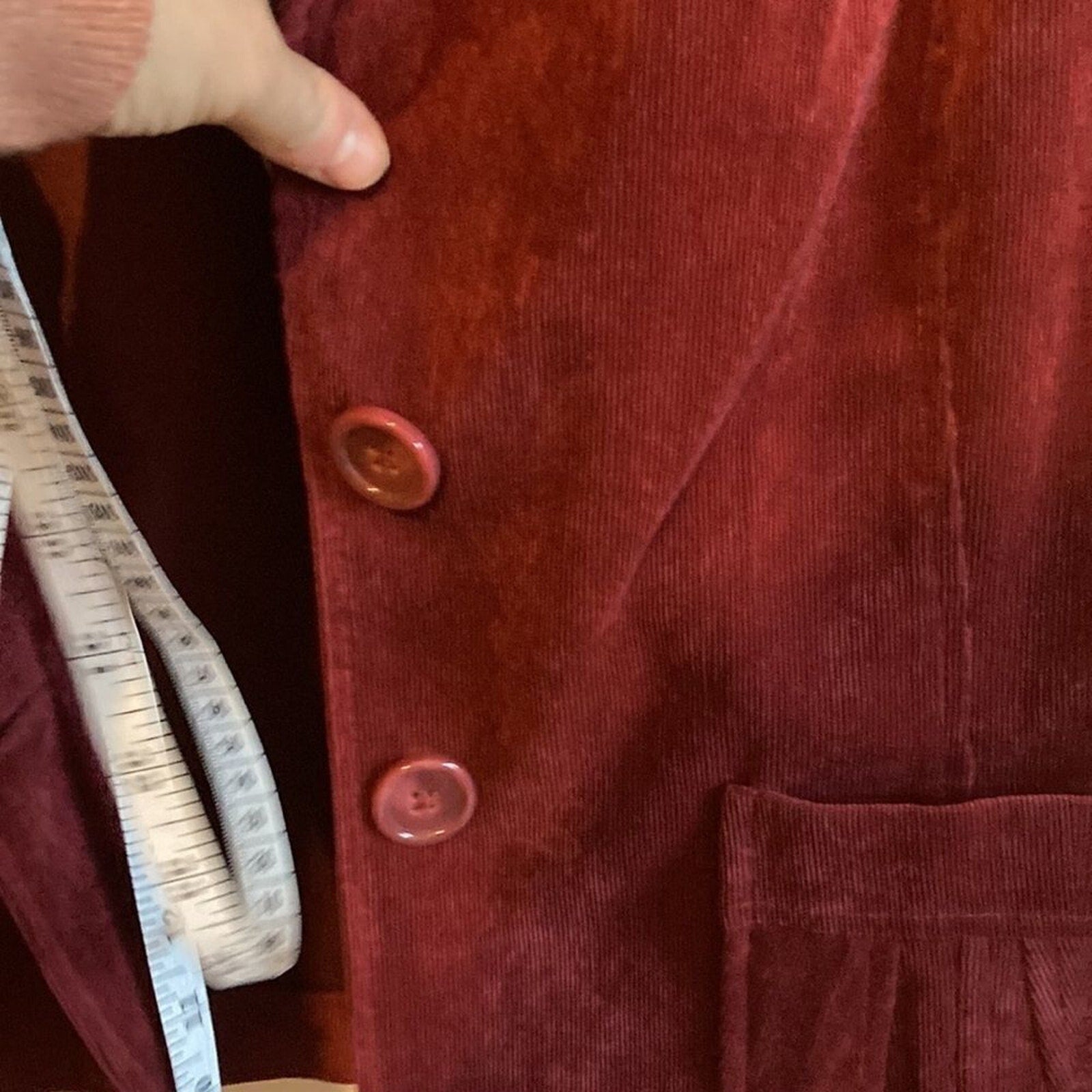Counterparts Corduroy Burgundy 70's Denim Inspired Button Up Sz 8 Jacket