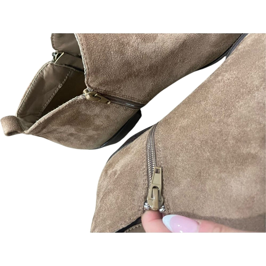 Pierre Dumas Booties Brown Size 11 Double Side Zipper Ankle High Western Booties