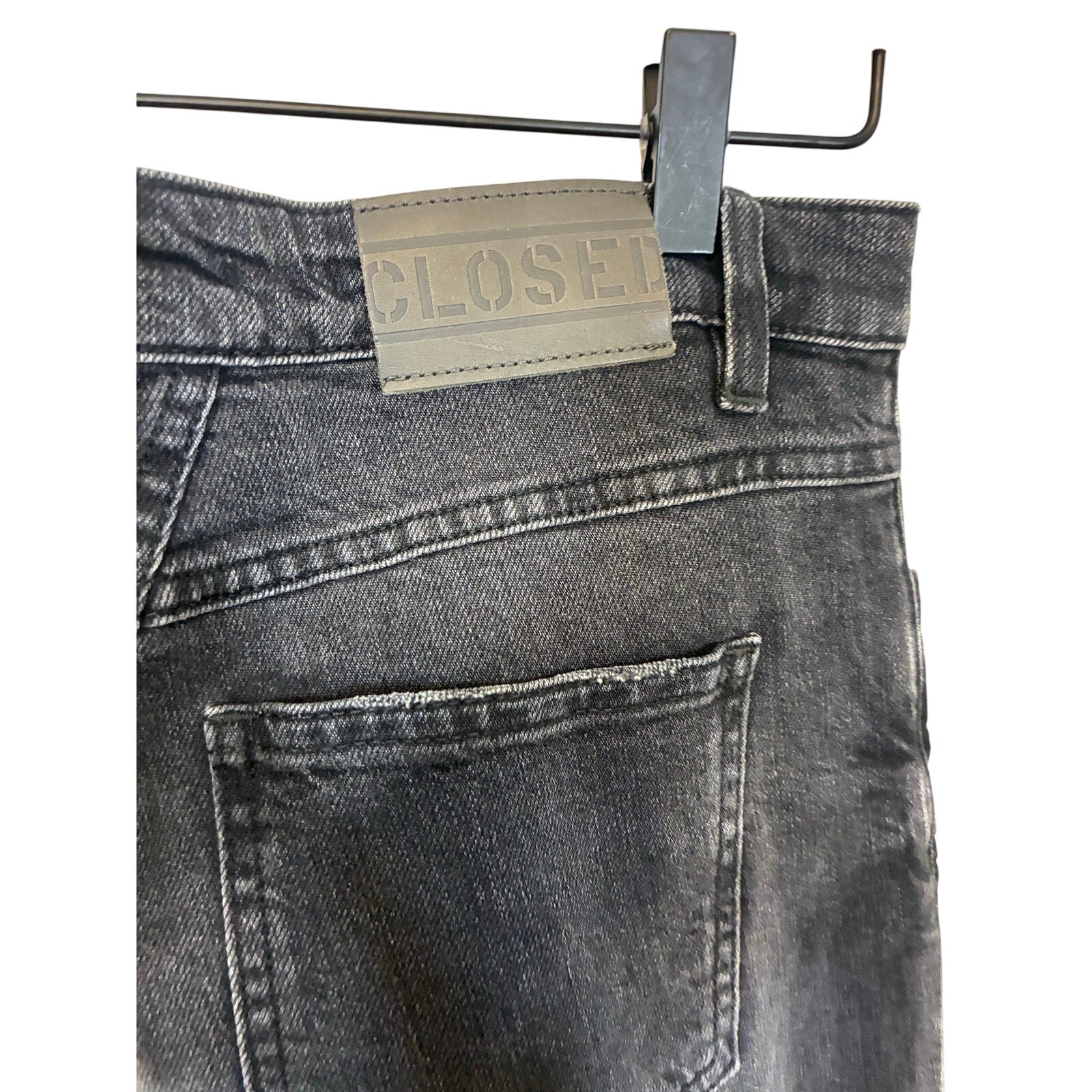 Closed Denim Jeans Women 29 Black Skinny Pusher Baker Jeans Candiani Minimal Emo