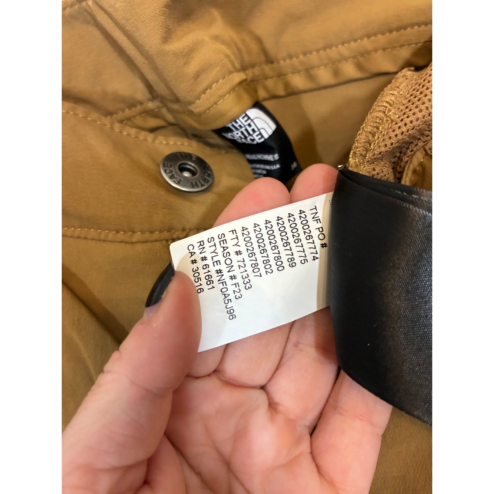 The North Face Men’s Brown Stretch Hiking Pants Nylon Outdoor Trail Travel 38W
