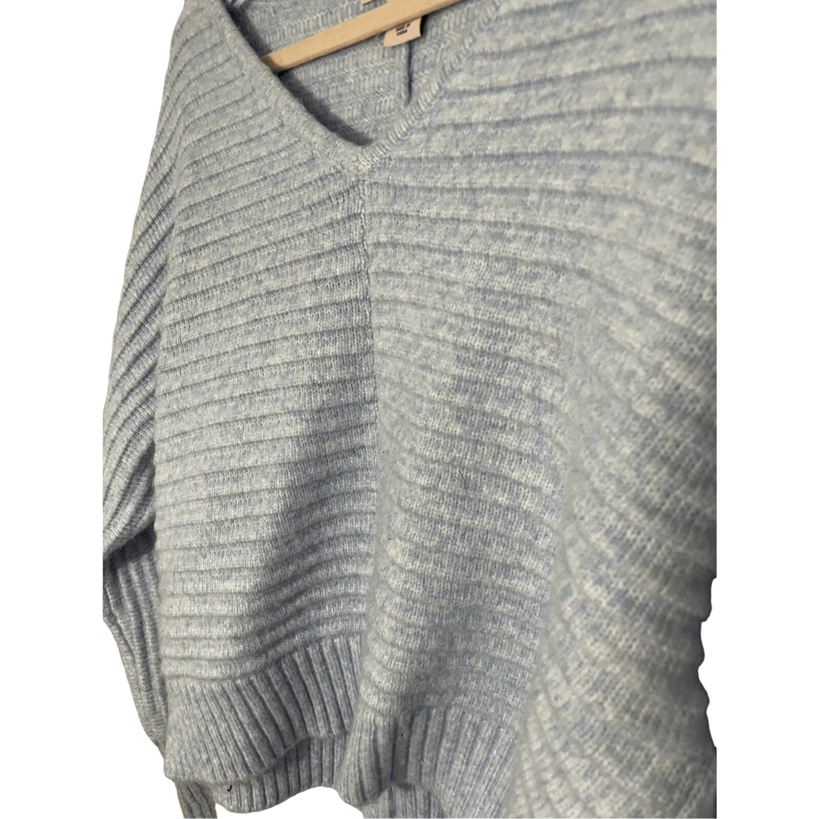 Sincerely Jules Cropped Periwinkle Waffle Knit Women's Sweater Soft Girl SZ M