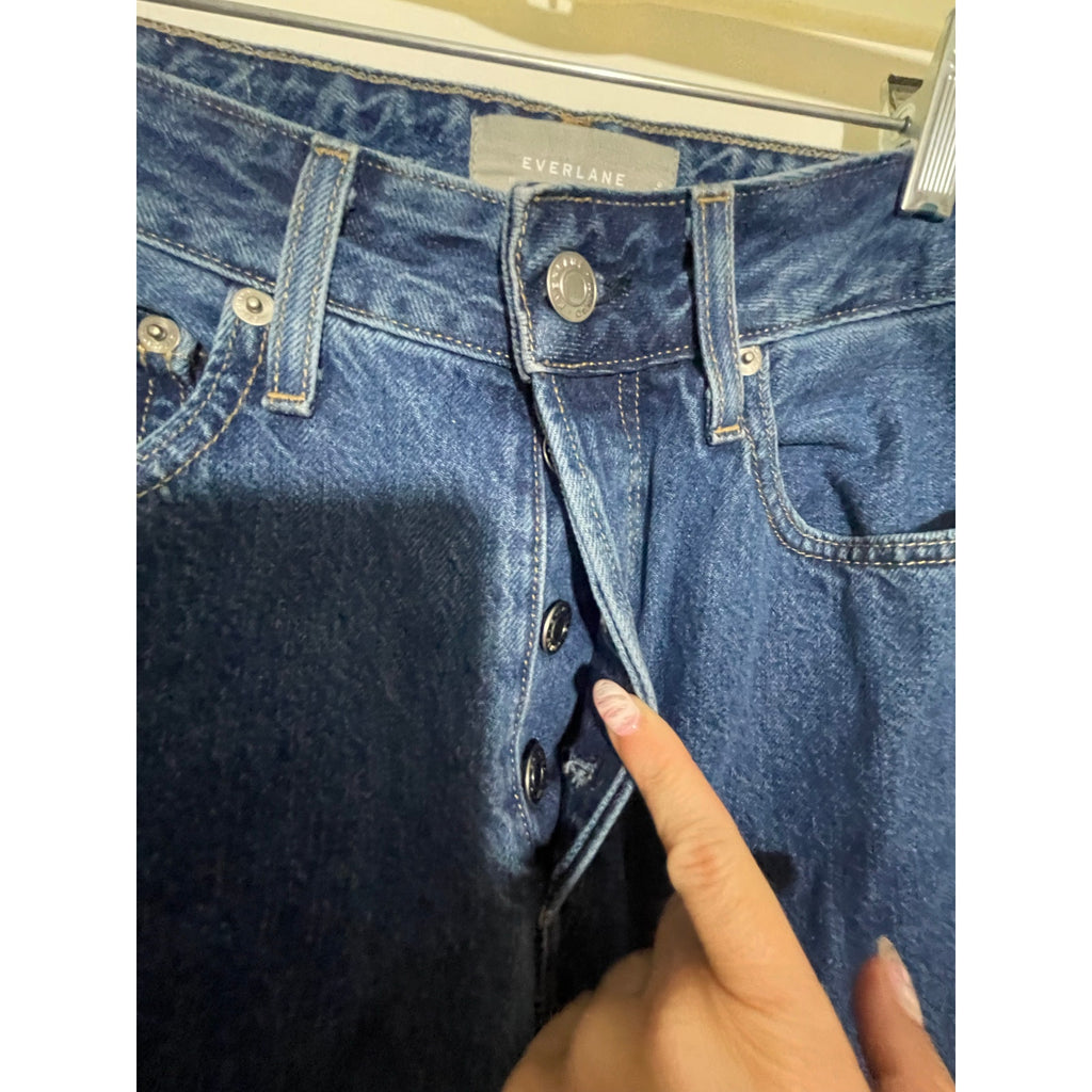 Everlane The Curvy 90s Cheeky Straight Jean 28 Ankle Western Dad Grandpa Rodeo
