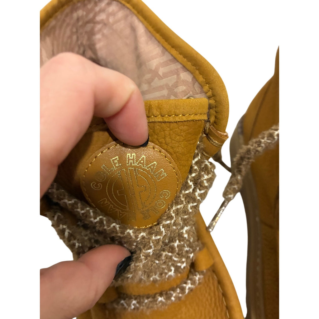 Cole Haan Womens Light Amber Brown Leather Chukka Boots Lace Up Round Toe 8B