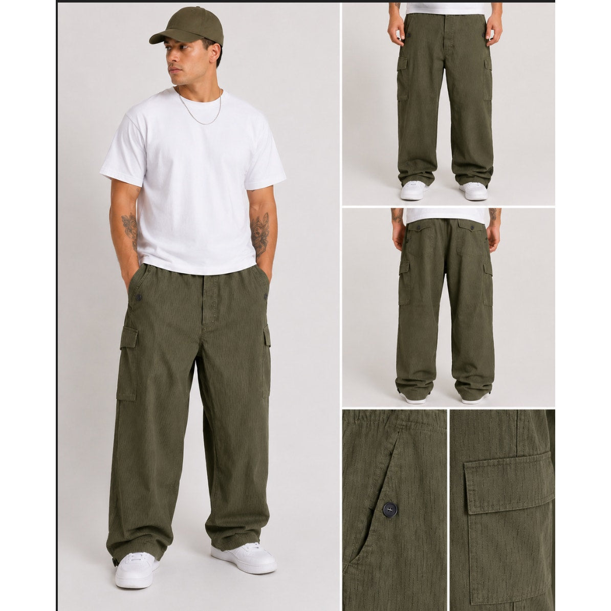 NWT Vintage Jet Rag M48 Harlem Jogger Men's Pants Streetwear Oversized Skater 34