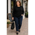 Talbots Women's Lambswool Black Long Sleeve Sweater Top 2X Closet Staple